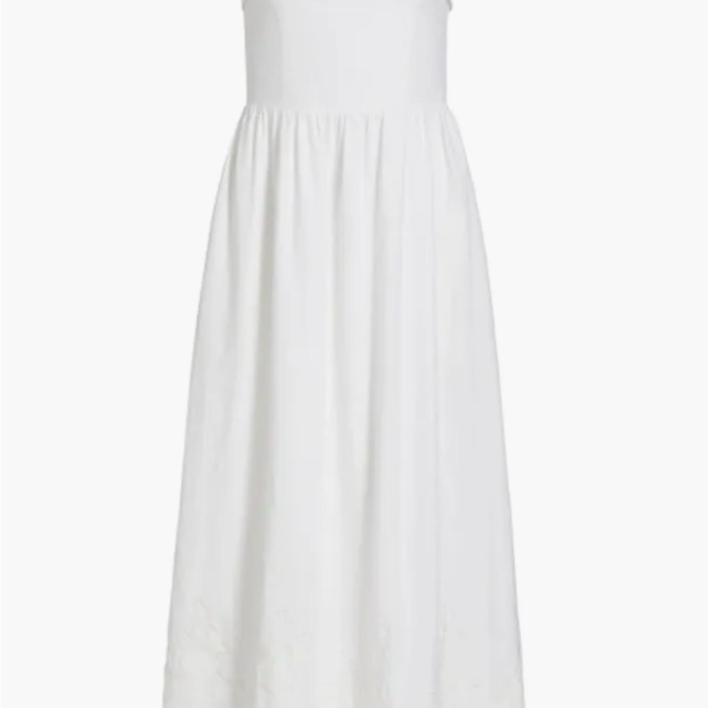 NWT WAYF / Women's Amalia Linen-Blend Strapless Midi-Dress Size M